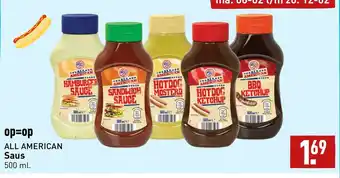 ALDI All American Saus 500 ml aanbieding