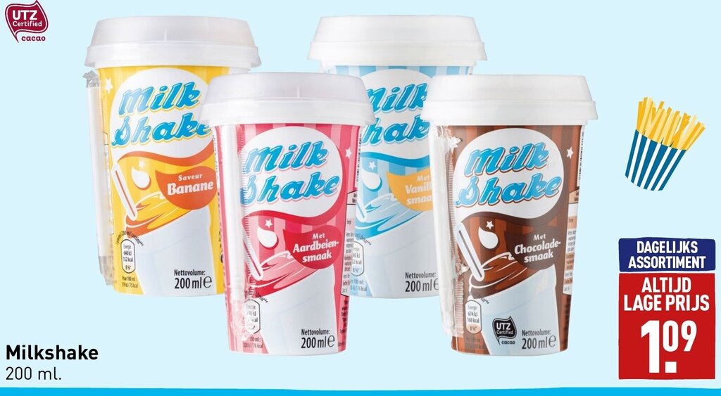 Milkshake 200 Ml Aanbieding Bij Aldi