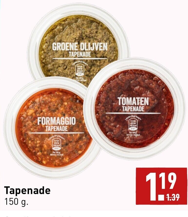 Tapenade 150 gram aanbieding bij ALDI