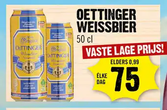 Dirck 3 Oettinger Weissbier 50cl aanbieding
