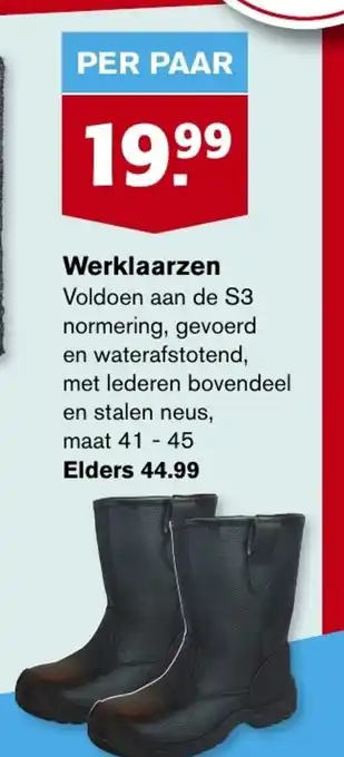 Hoogvliet Werklaarzen aanbieding