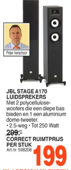 Correct JBL Stage A170 Luidsprekers aanbieding