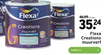 GAMMA Flexa creations muurverf 2,5 liter aanbieding