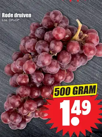 Dirk Rode druiven 500 gram aanbieding