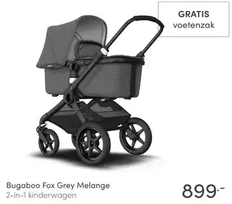 Baby & Tiener Bugaboo fox grey melange 2-in-1 kinderwagen aanbieding