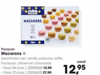 HANOS Pasquier macarons aanbieding