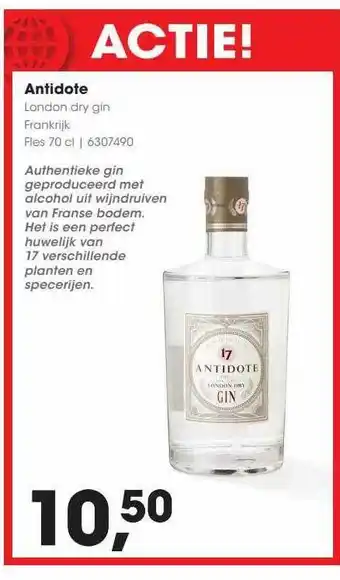 HANOS Antidote london dry gin aanbieding