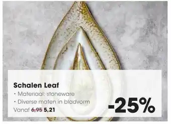 HANOS Schalen leaf aanbieding