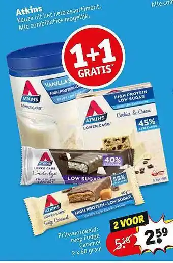 Kruidvat Atkins 2x60 gram aanbieding