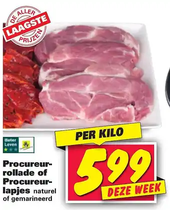 Nettorama Procureur- rollade of Procureurlapjes 1 kilo aanbieding