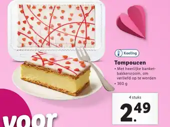 Lidl Tompoucen 4 stuks 360g aanbieding