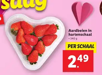 Lidl Aardbeien in hartenschaal 340g aanbieding