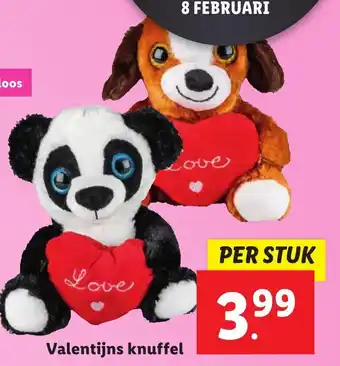 Lidl Valentijns knuffel per stuk aanbieding