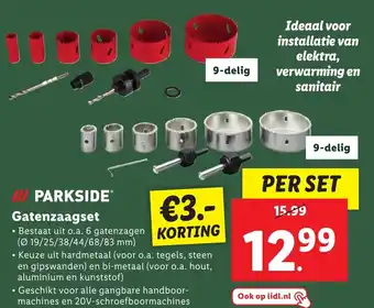 Lidl Parkside gatenzaagset aanbieding