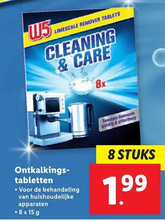 Lidl Ontkalkings-tabletten 8 stuks aanbieding