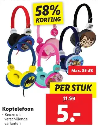 Lidl Koptelefoon per stuk aanbieding