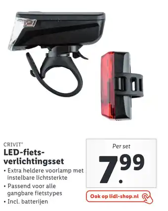 Lidl LED-fiets- verlichtingsset aanbieding