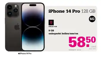 Telecombinatie Iphone 14 pro 128 gb aanbieding