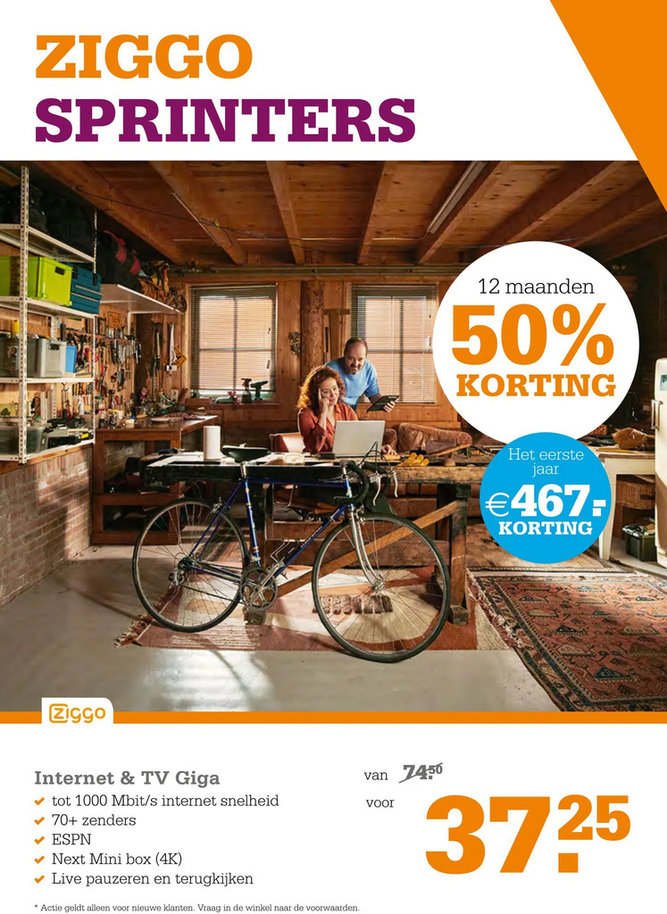 Ziggo & tv giga aanbieding bij