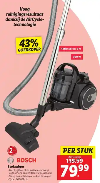 Lidl Bosch stofzuiger per stuk aanbieding