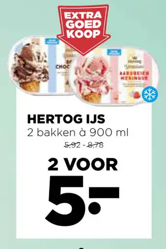 Jumbo Hertog  ijs 2*900ml aanbieding