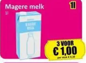 Datum Voordeelshop Magere melk aanbieding