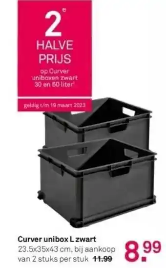 Karwei Cruver unibox l zwart aanbieding