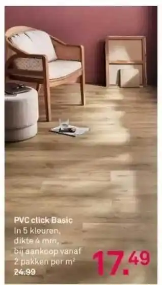 Karwei Pvc click basic aanbieding