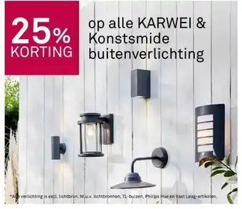 Karwei Op alle karwei & konststmide buitenverlichting aanbieding