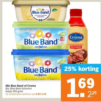 Albert Heijn Alle blue band of croma 500g aanbieding