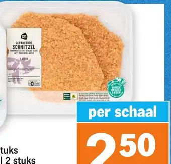 Albert Heijn AH varkenschnitzels gepaneerd 2 stuks aanbieding