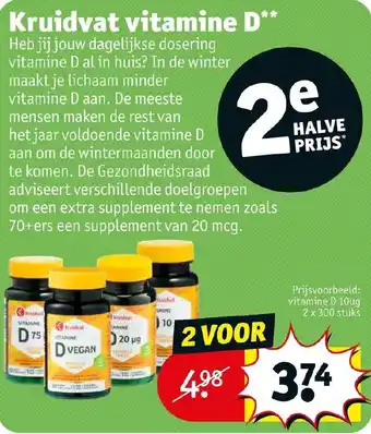 Kruidvat Kruidvat vitamine D aanbieding