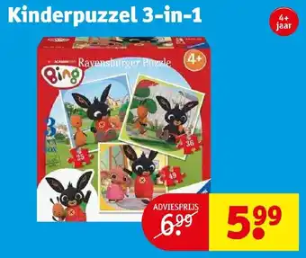 Kruidvat Kinderpuzzel 3-in-1 aanbieding
