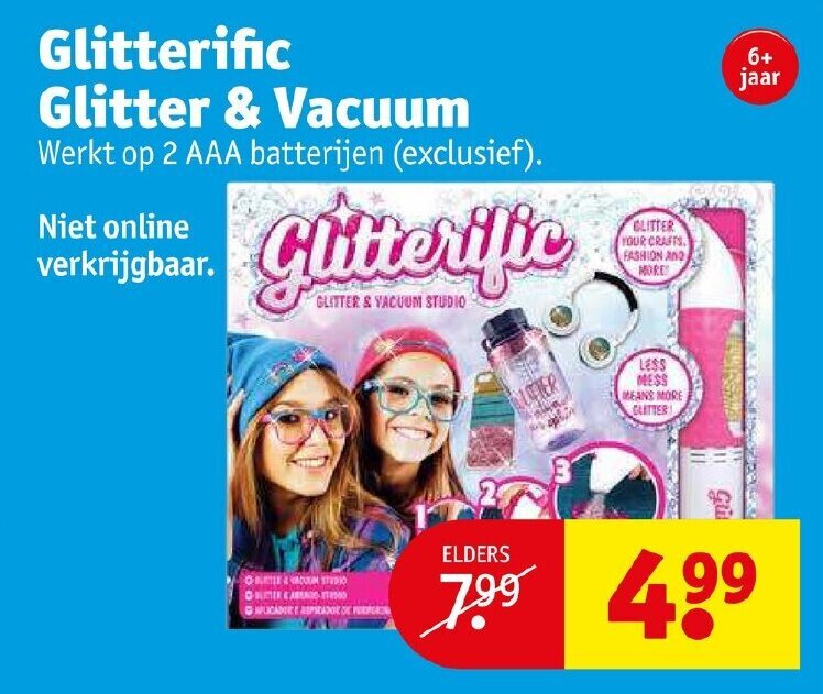 Glitterific glitter & vacuum aanbieding bij Kruidvat