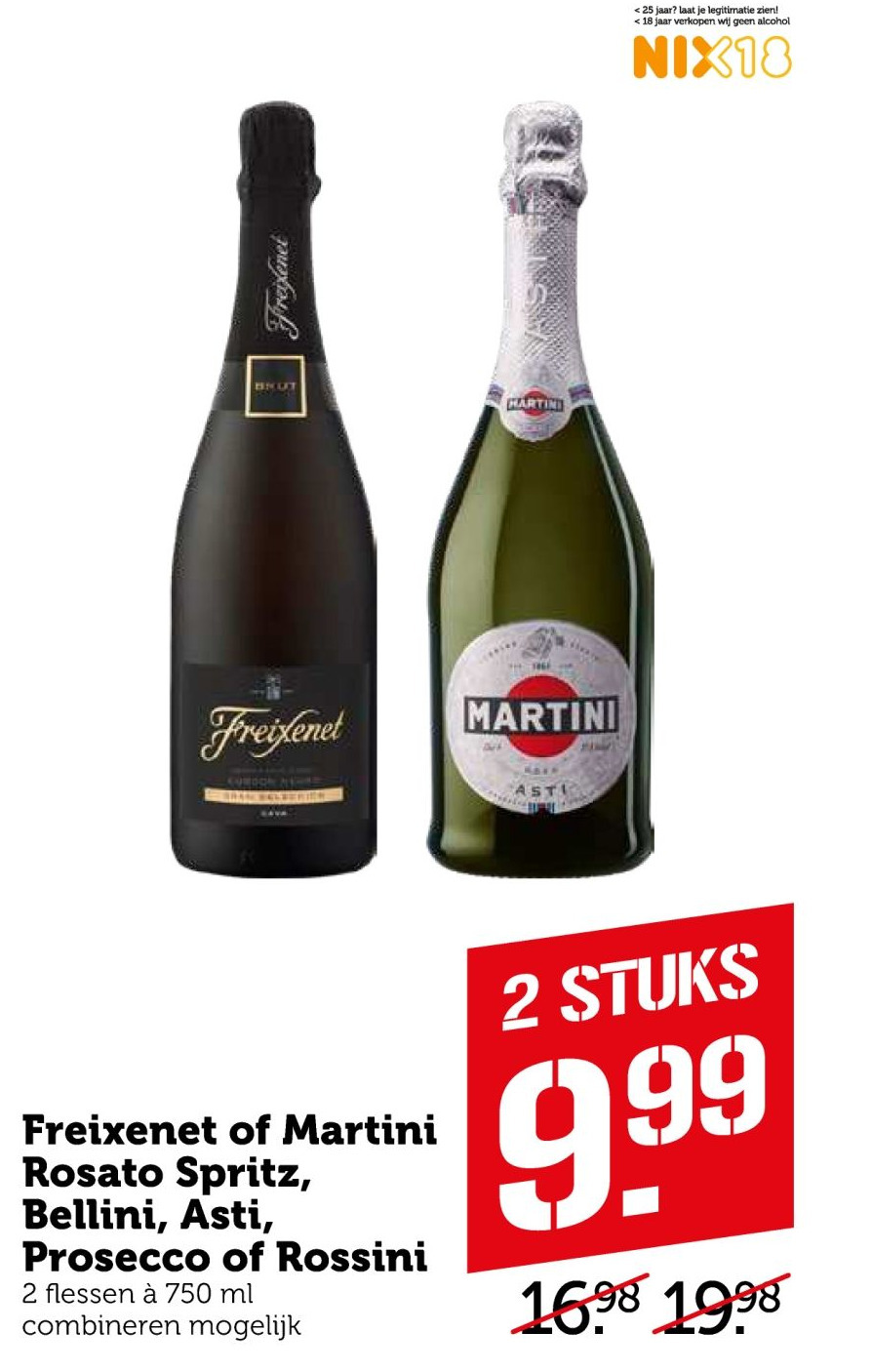 of Martini Rosato Spritz, Bellini, Asti, Prosecco of Rossini