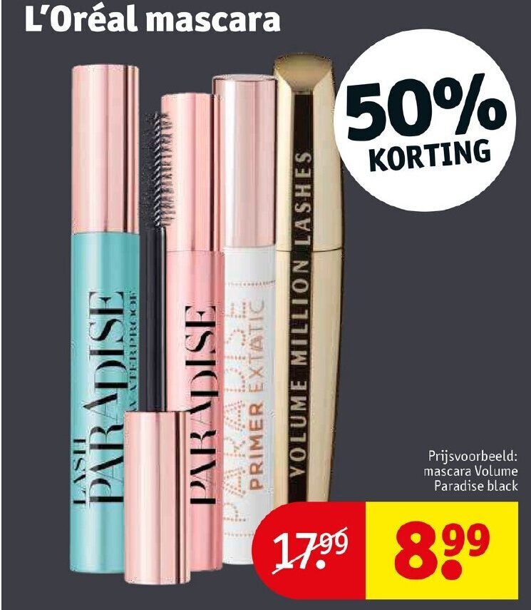 L'oreal mascara aanbieding bij Kruidvat