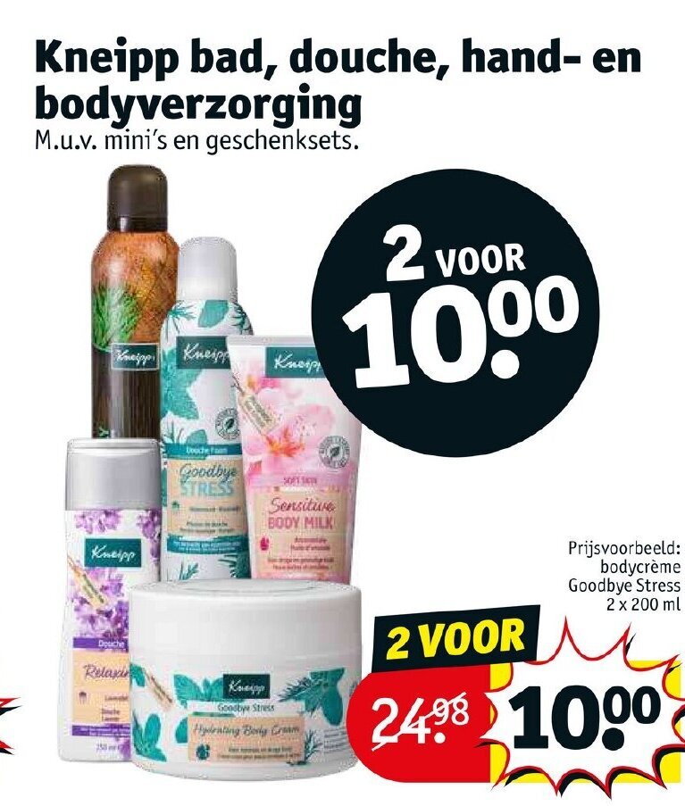 Kneipp bad, douche, hand en aanbieding bij Kruidvat