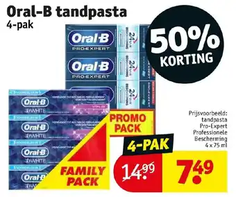 Kruidvat Oral-b tandpasta 4-pak aanbieding