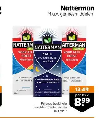 Trekpleister Natterman Alle hoestdrank Volwassenen 180 ml aanbieding