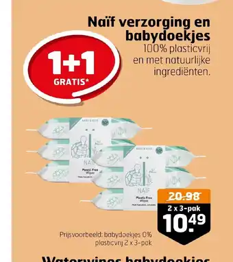 Trekpleister Naif verzorging en babydoekjes 2 x 3-pak aanbieding