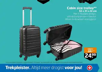 Trekpleister Cabin size trolley 52 x 31 x 22 cm aanbieding