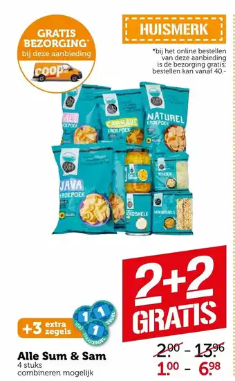Coop Sum&Sam aanbieding