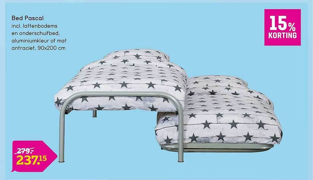 Bed pascal aanbieding bij Leen Bakker