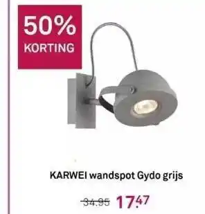 Karwei Karwei wandspot gydo grijs aanbieding