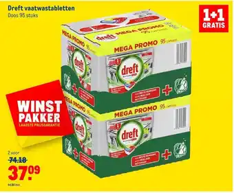 Makro Dreft vaatwastabletten aanbieding