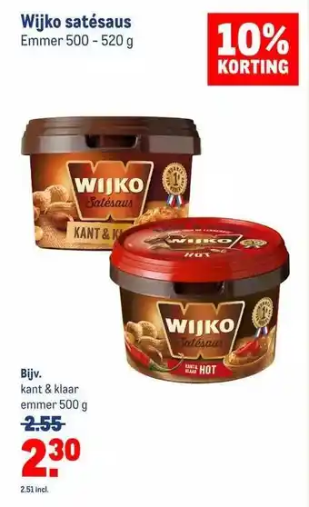 Makro Wijko satésaus aanbieding