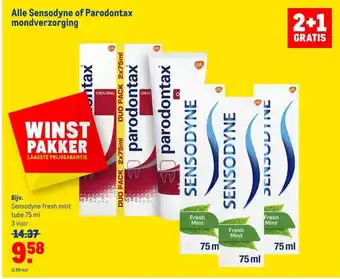 Makro Alle sensodyne of parodontax mondverzorging aanbieding