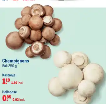 Makro Champignons 250g aanbieding