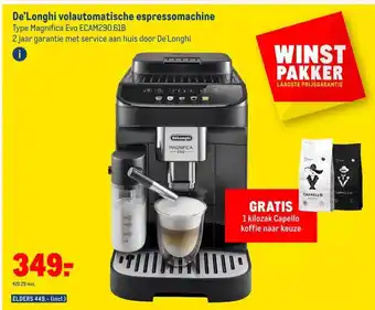 Makro De'longhi volautomatische espressomachine magnifica evo ecam290.61b aanbieding