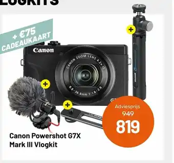 Kamera Express Canon Powershot G7X Mark III Vlogkit aanbieding